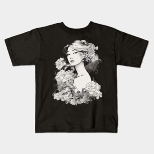 Asian Lady Kids T-Shirt